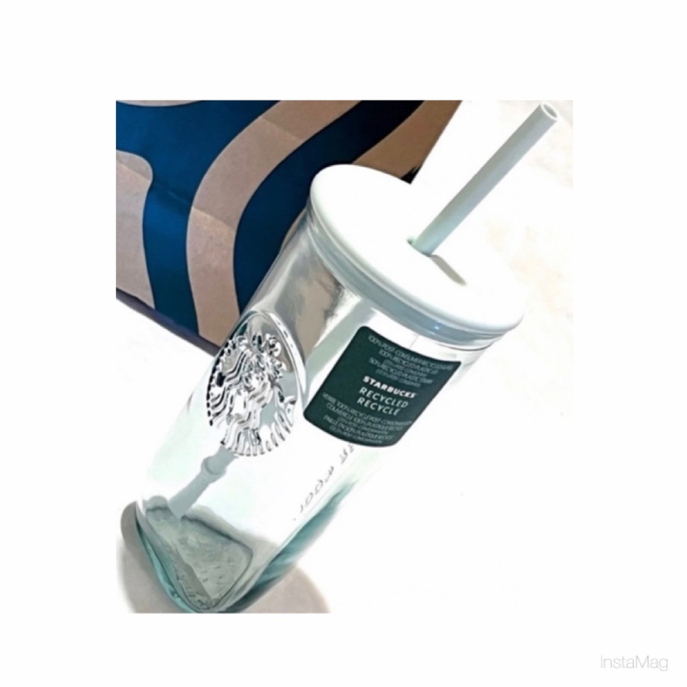 NEW Starbucks 2023 Recycled Mint Glass Cup 16oz TikTok Viral